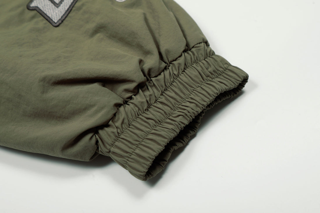 3-6-5.shop Varsity Patch Fur Hooded Puffer Jacket