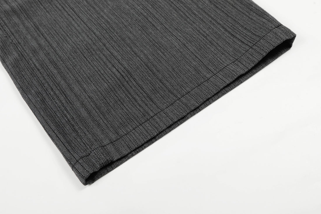 3-6-5.shop Textured Wide-Leg Utility Pants