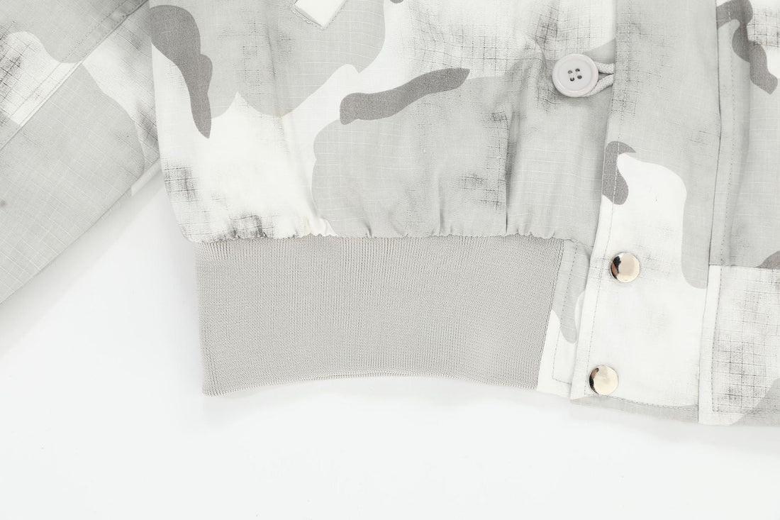 3-6-5.shop Arctic Camo Fur Bomber Jacket