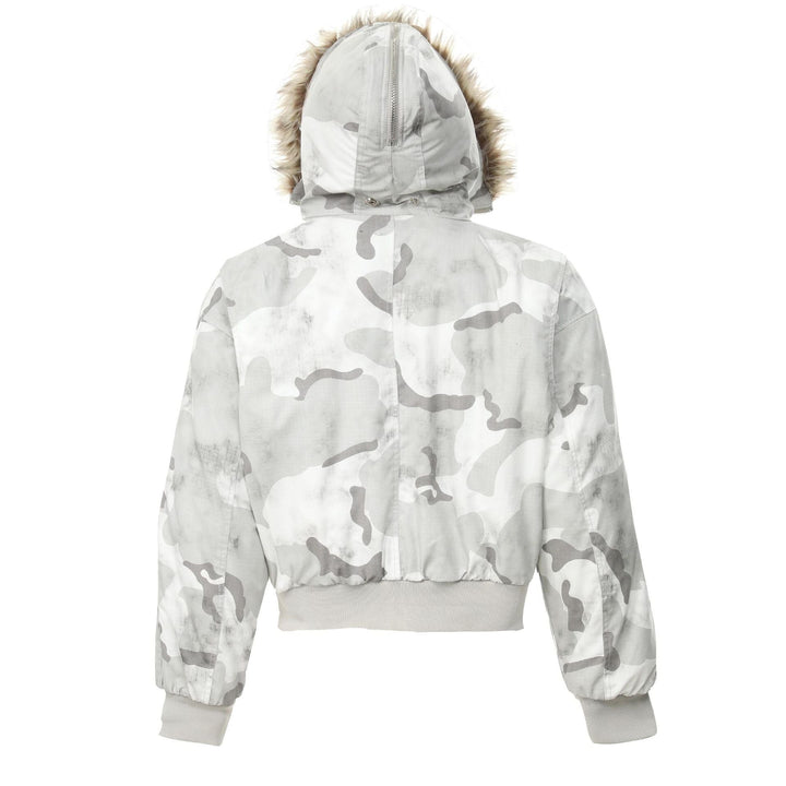 3-6-5.shop Arctic Camo Fur Bomber Jacket