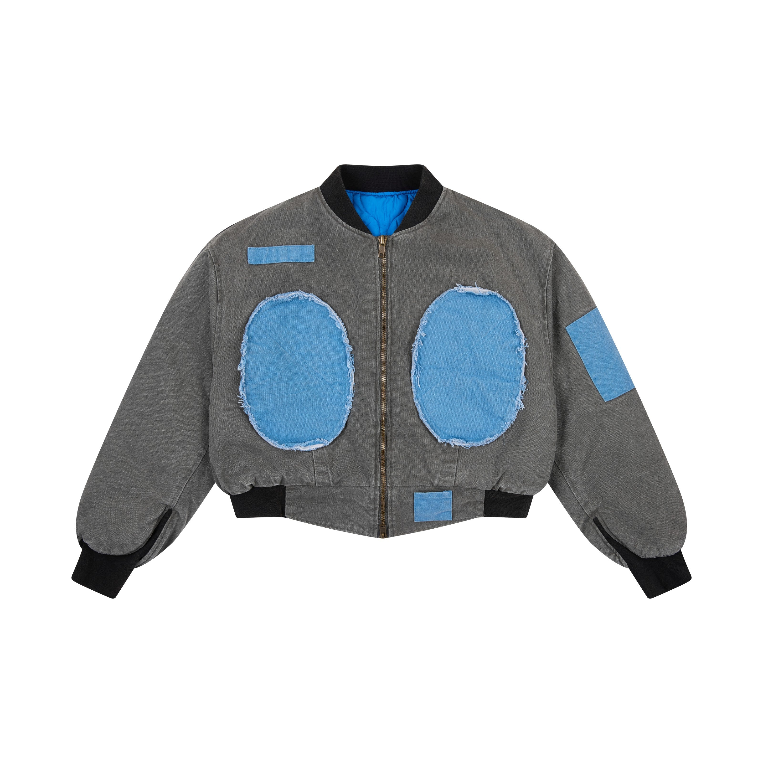 3-6-5.shop Patchwork Cotton Bomber Jacket
