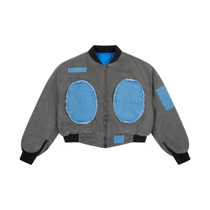 3-6-5.shop Patchwork Cotton Bomber Jacket