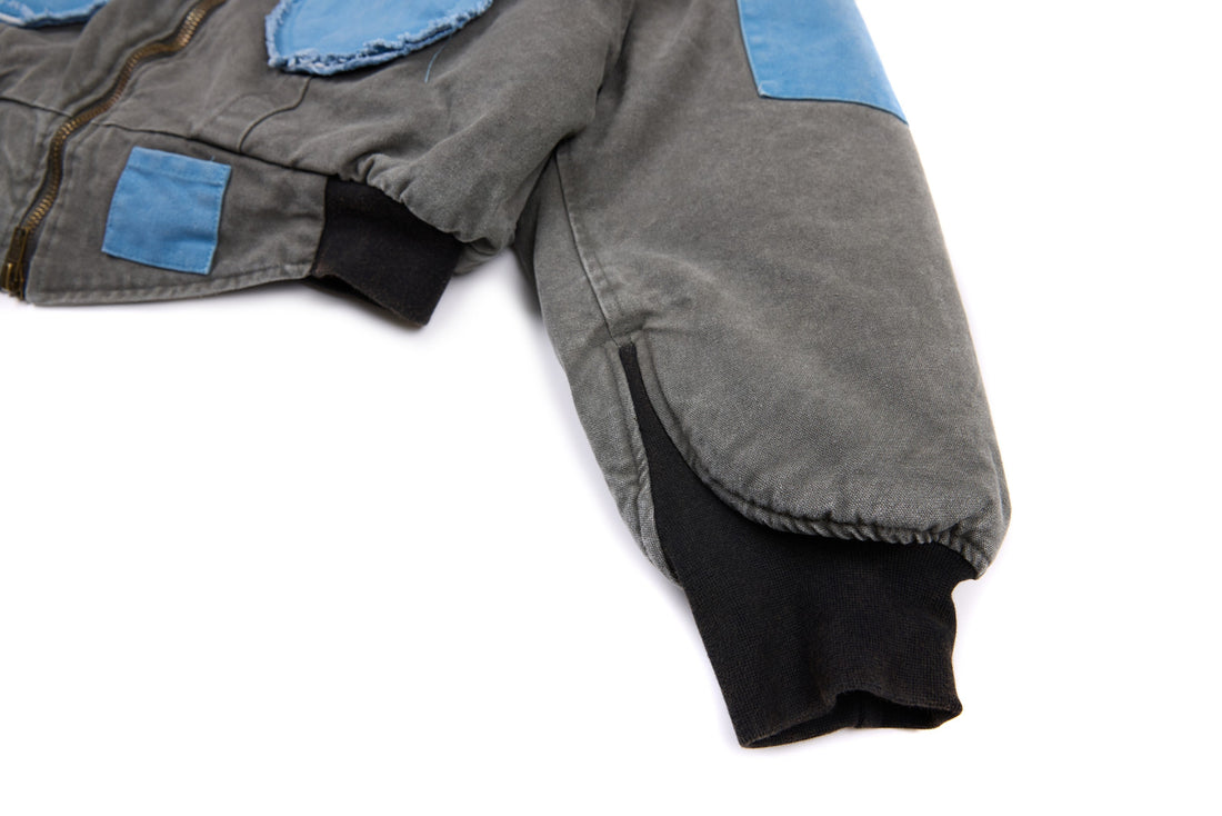 3-6-5.shop Patchwork Cotton Bomber Jacket