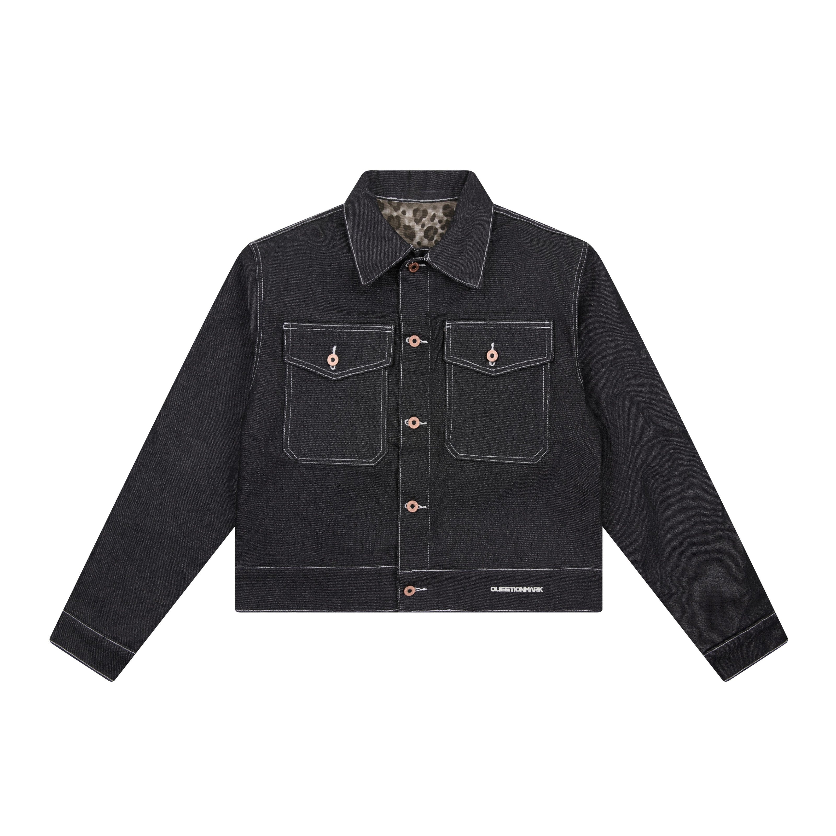 3-6-5.shop Classic Black Denim Jacket