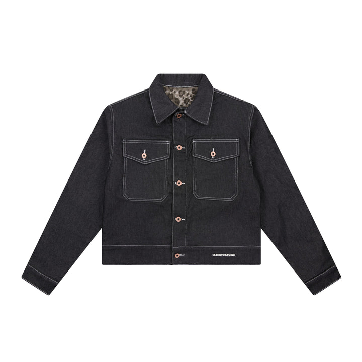 3-6-5.shop Classic Black Denim Jacket