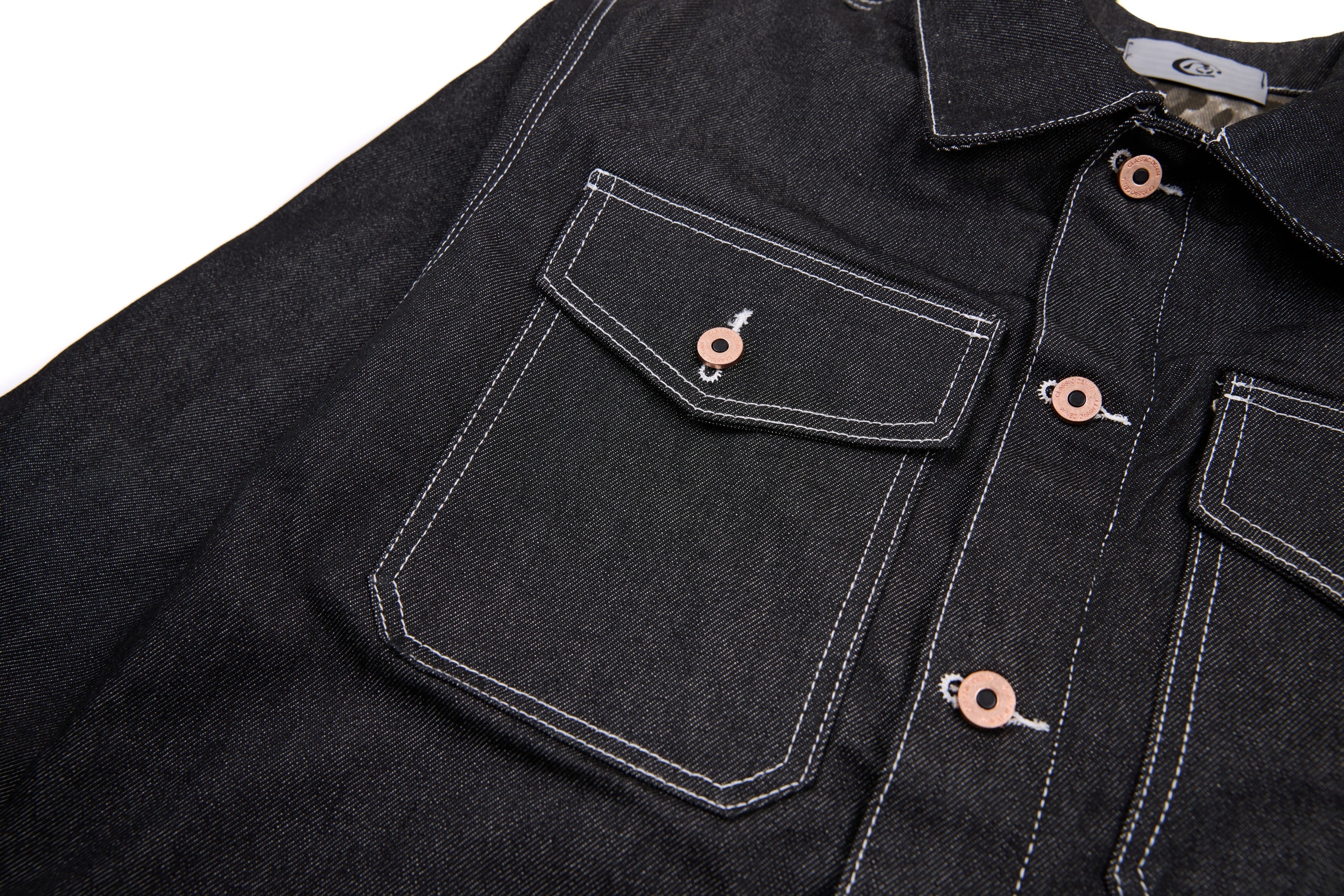 3-6-5.shop Classic Black Denim Jacket