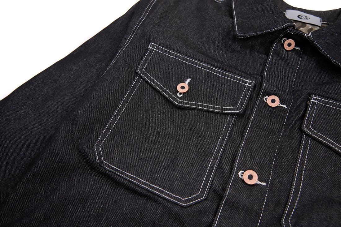 3-6-5.shop Classic Black Denim Jacket