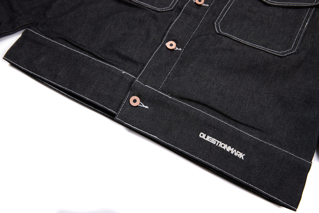 3-6-5.shop Classic Black Denim Jacket