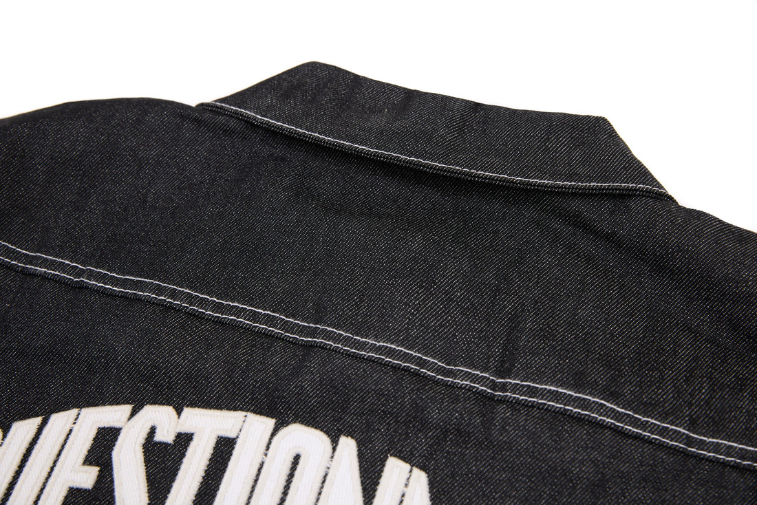 3-6-5.shop Classic Black Denim Jacket