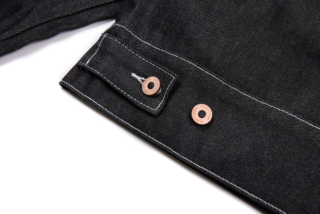 3-6-5.shop Classic Black Denim Jacket