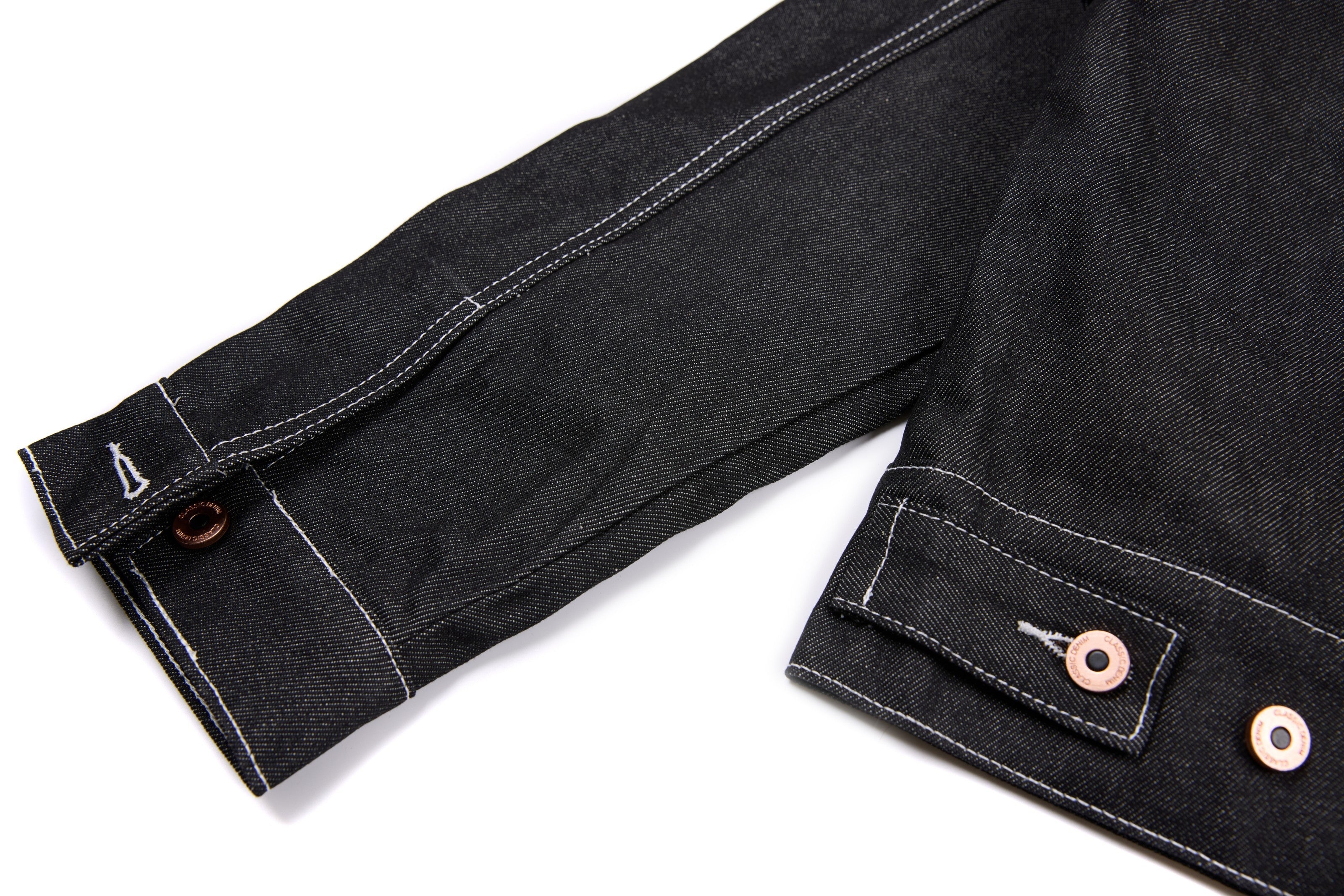 3-6-5.shop Classic Black Denim Jacket