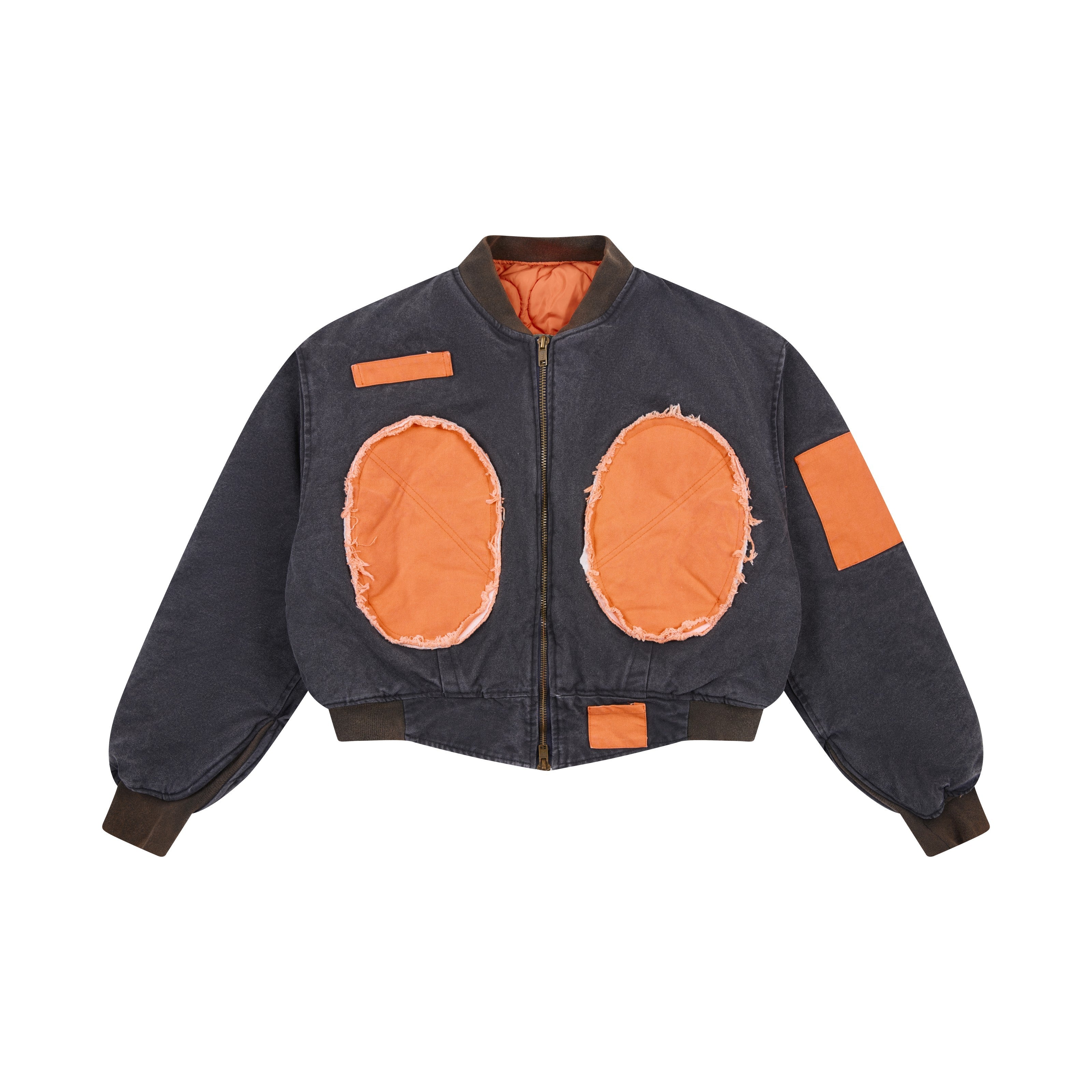 3-6-5.shop Patchwork Cotton Bomber Jacket