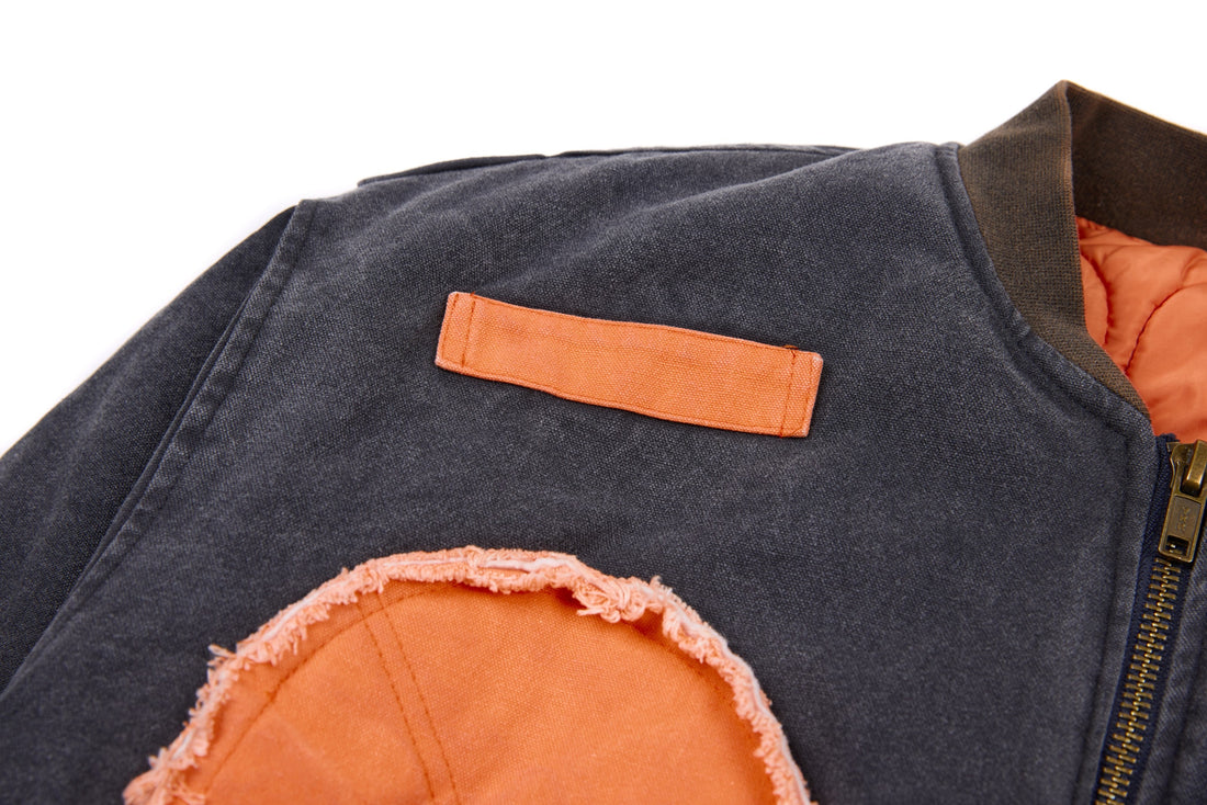 3-6-5.shop Patchwork Cotton Bomber Jacket