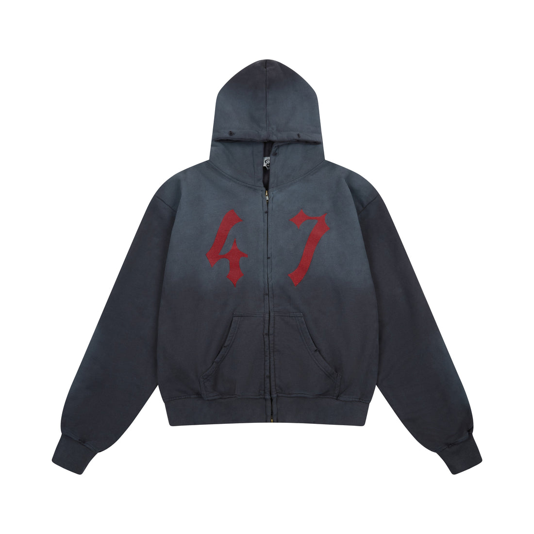 3-6-5.shop “47” Zip-Up Hoodie