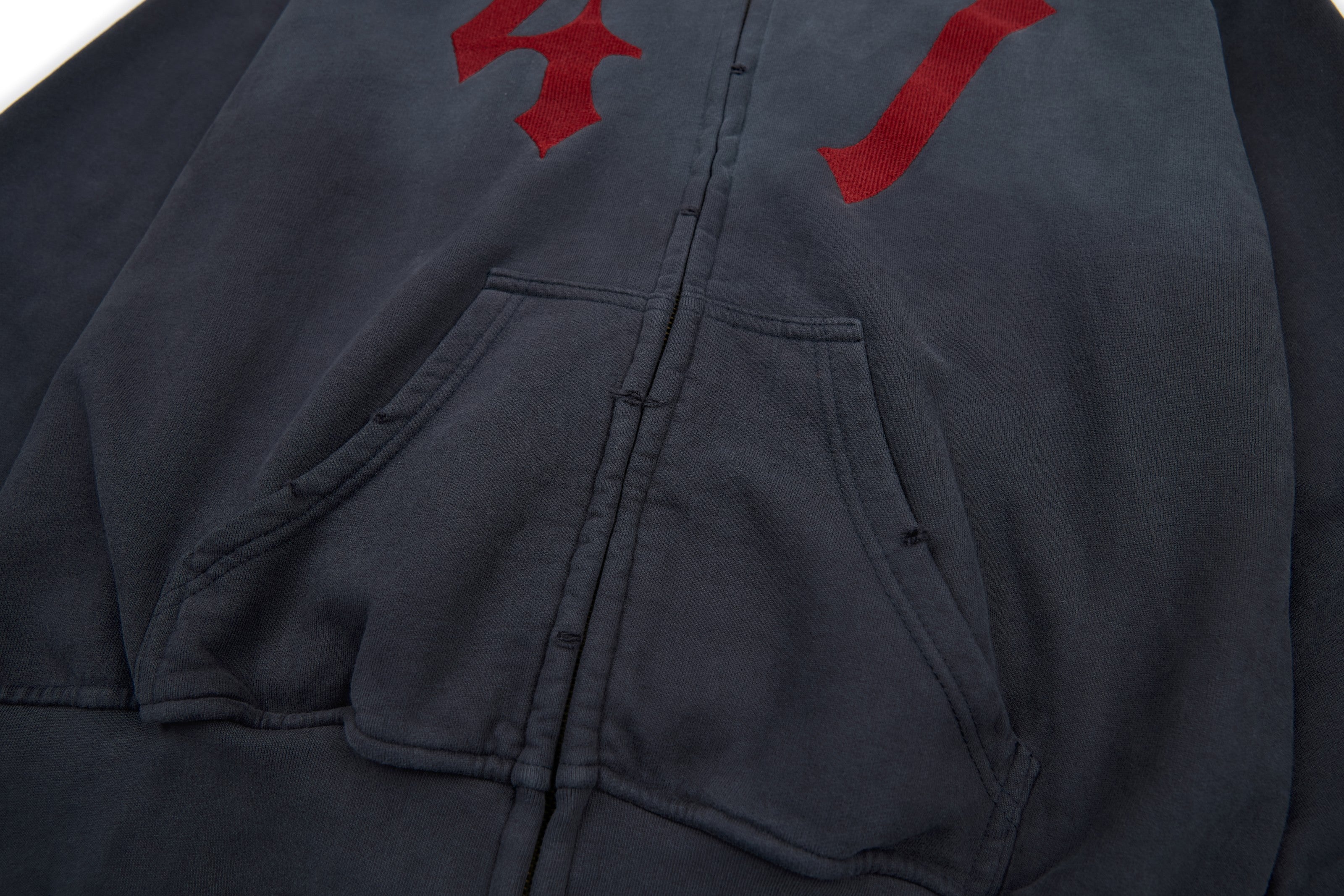 3-6-5.shop “47” Zip-Up Hoodie