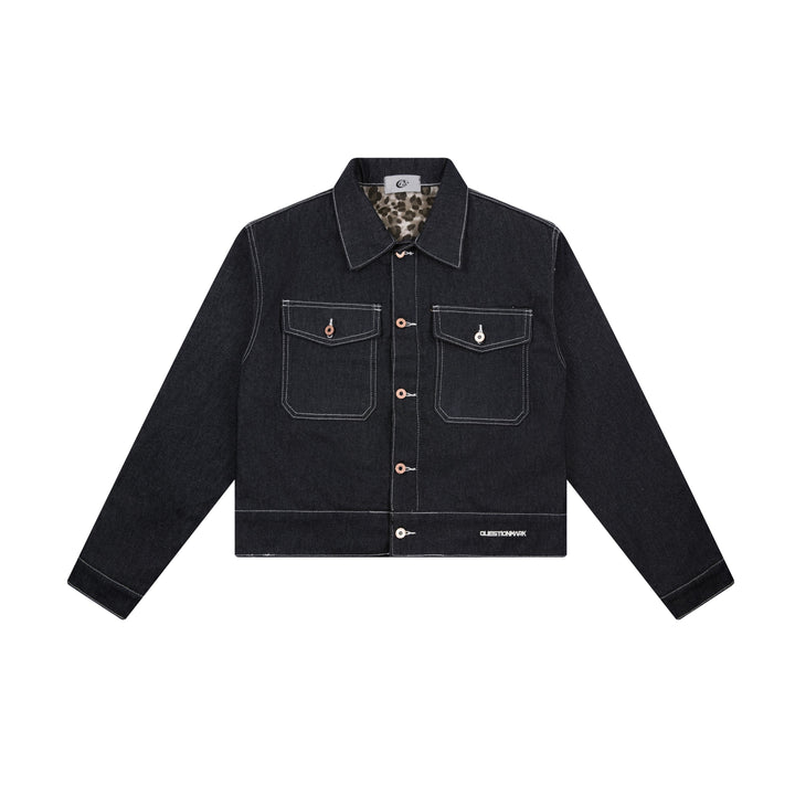 3-6-5.shop Classic Black Denim Jacket