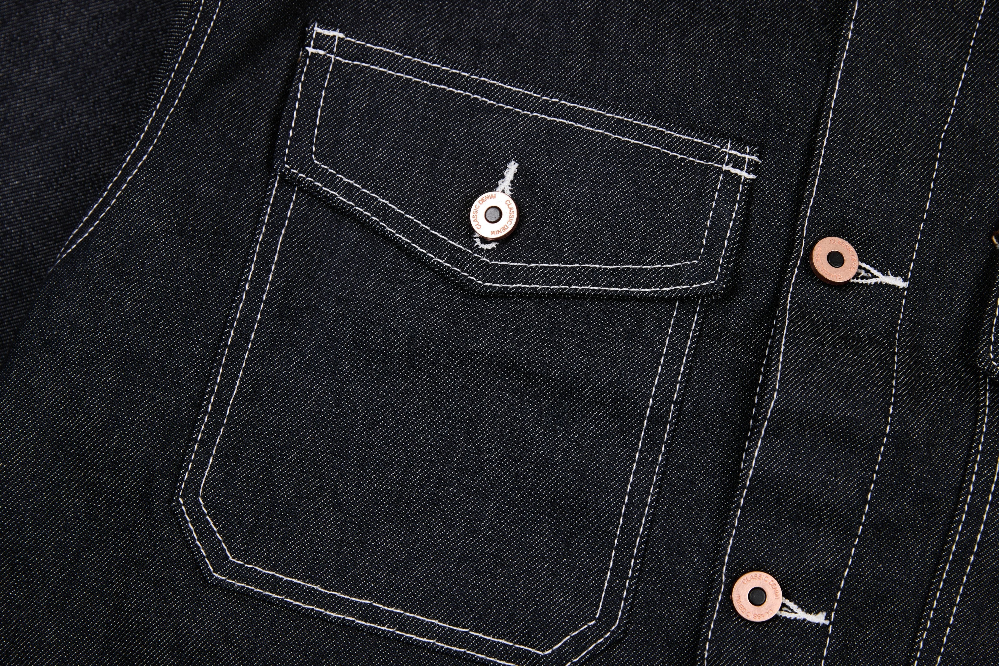 3-6-5.shop Classic Black Denim Jacket