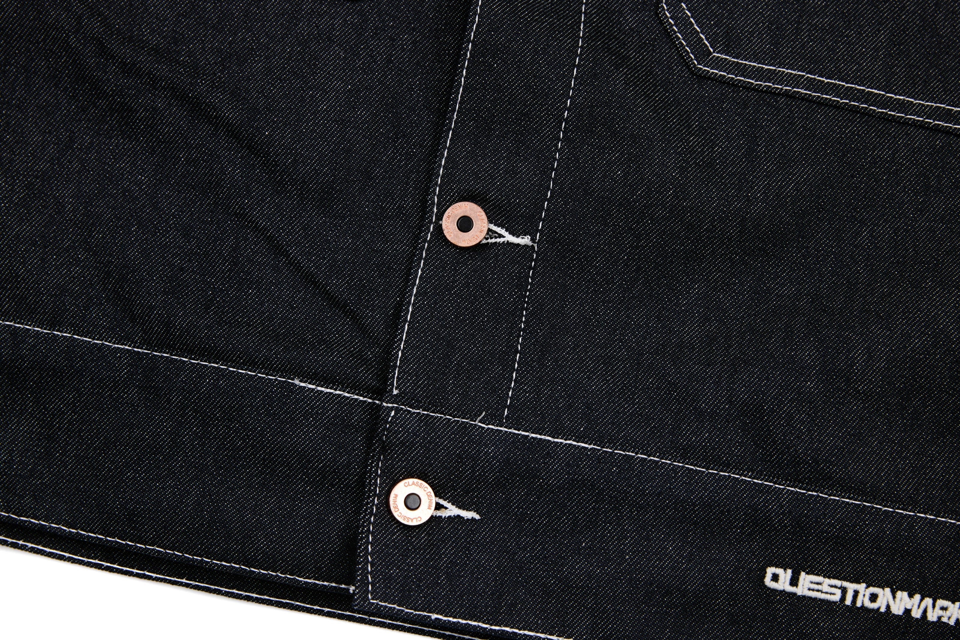 3-6-5.shop Classic Black Denim Jacket