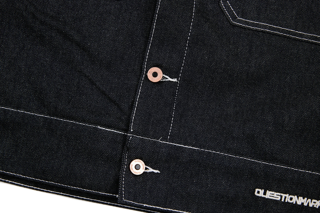 3-6-5.shop Classic Black Denim Jacket