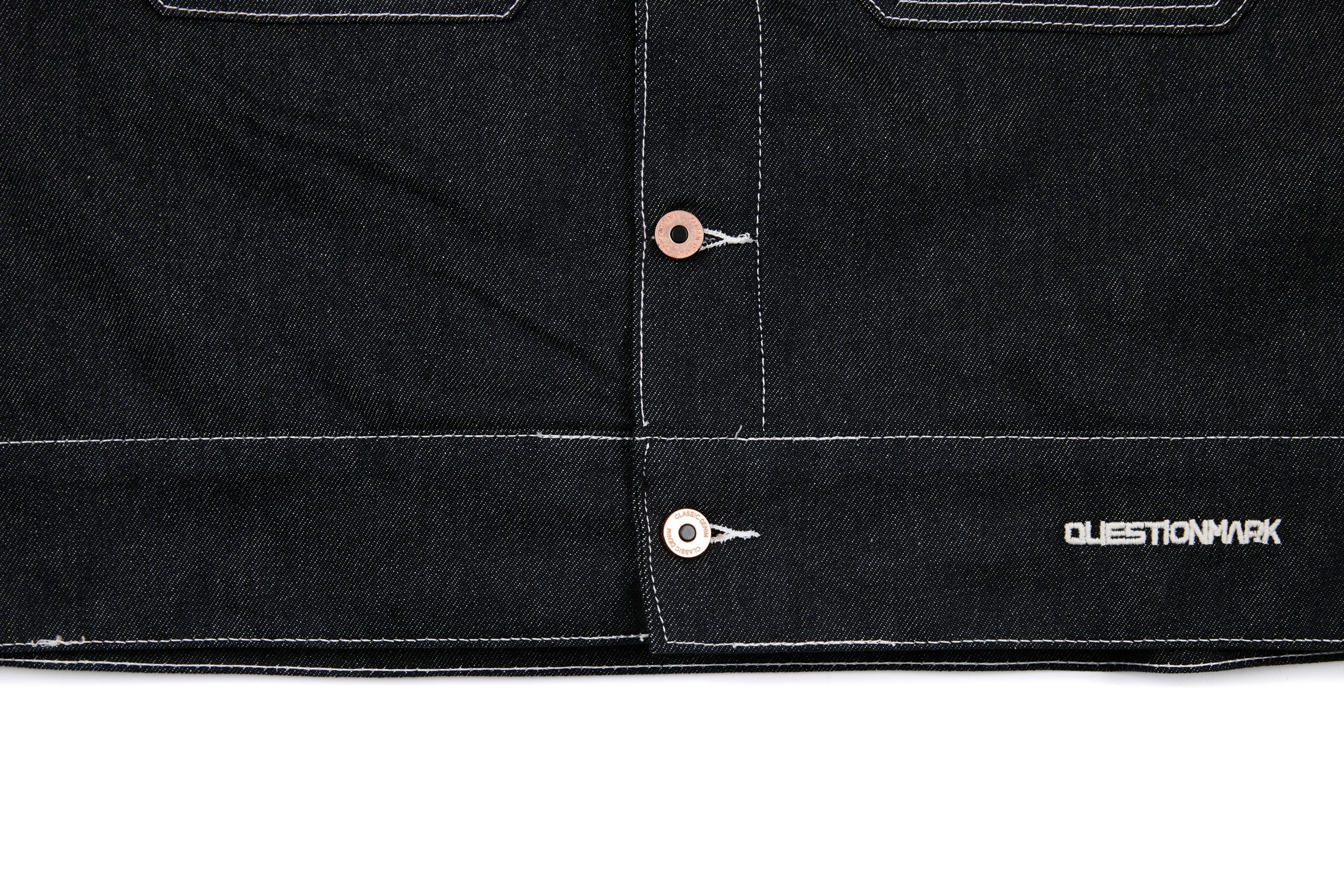 3-6-5.shop Classic Black Denim Jacket