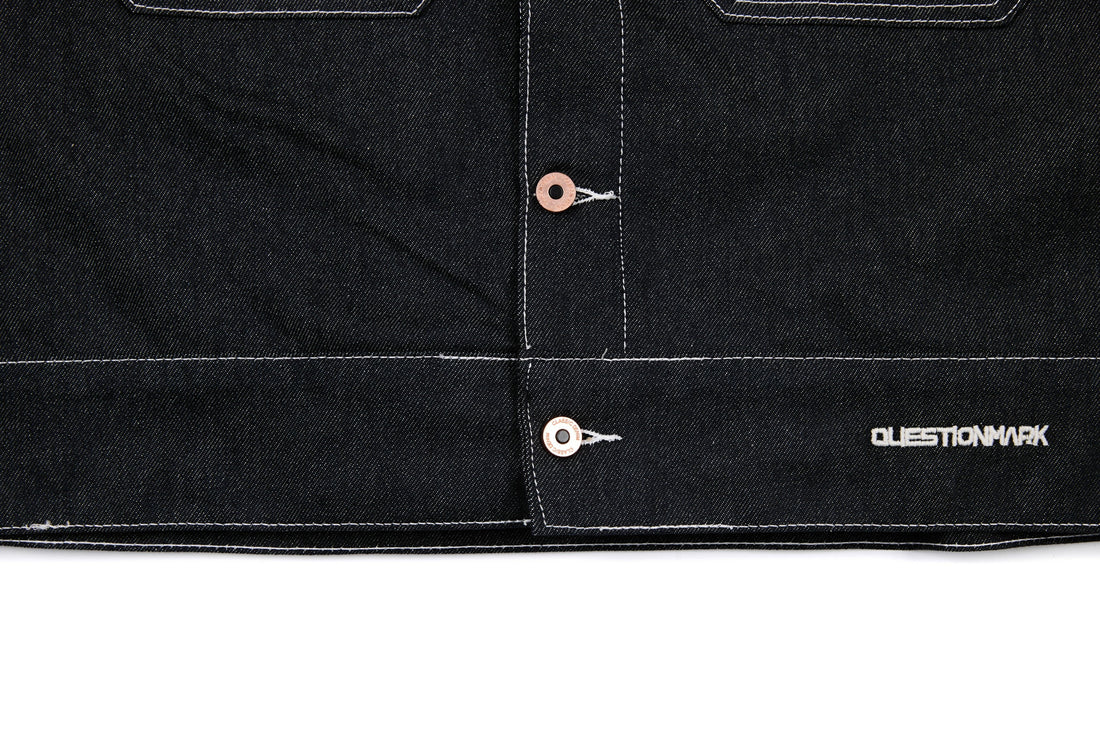 3-6-5.shop Classic Black Denim Jacket