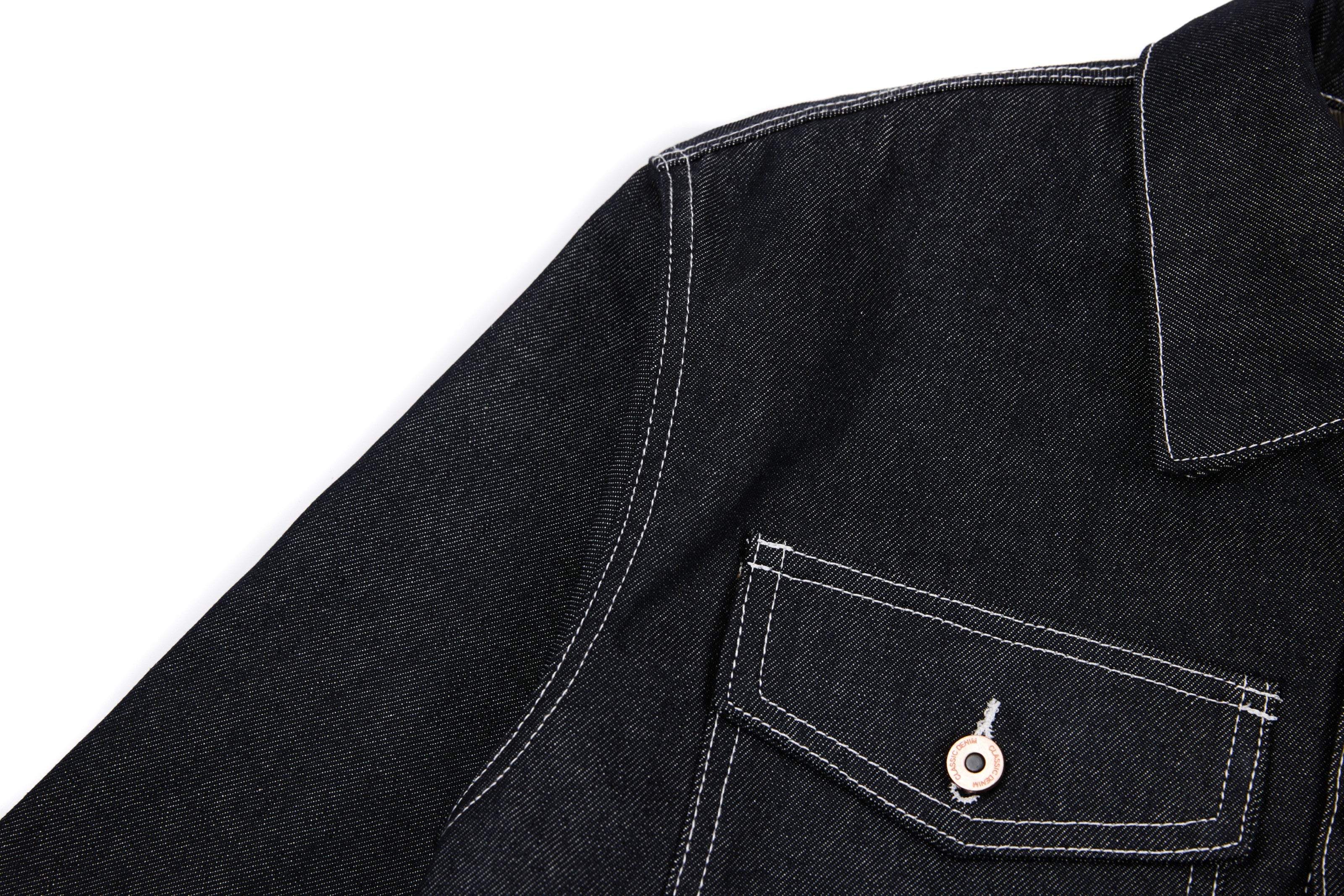 3-6-5.shop Classic Black Denim Jacket