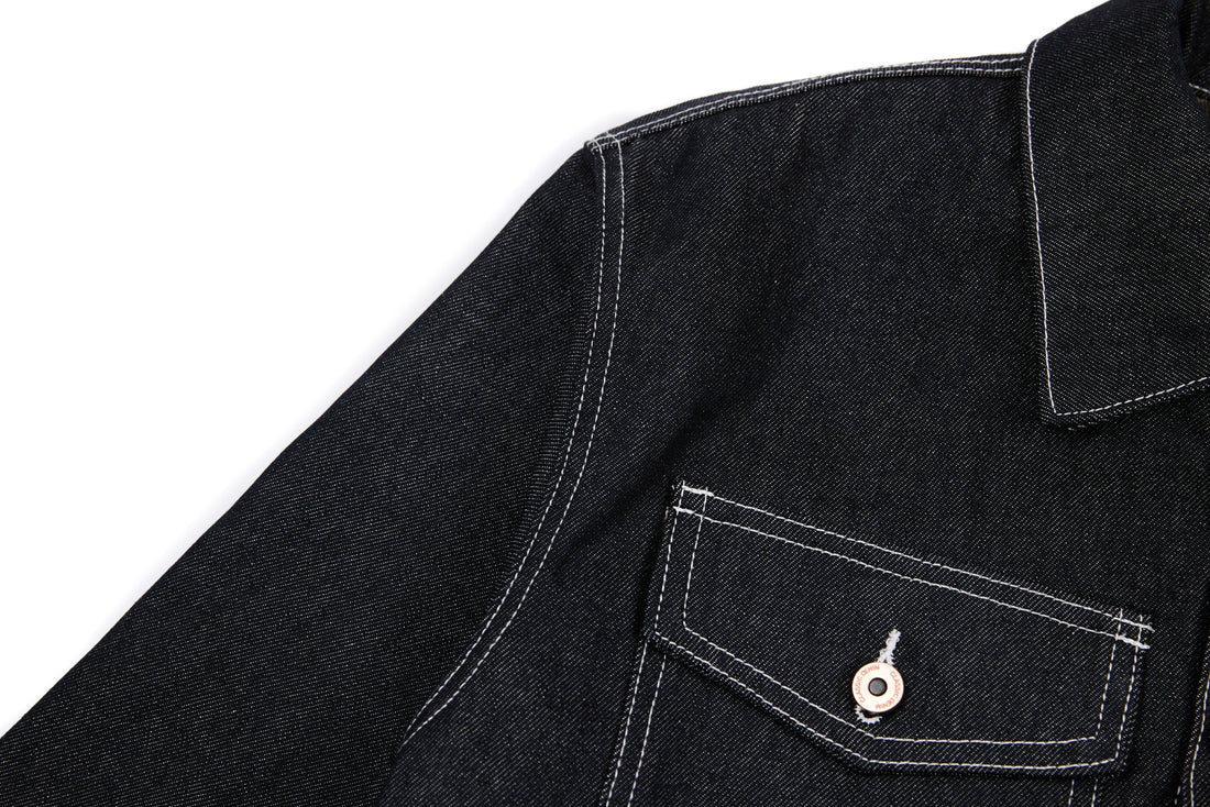 3-6-5.shop Classic Black Denim Jacket
