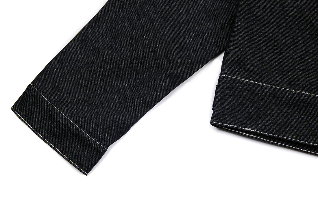3-6-5.shop Classic Black Denim Jacket