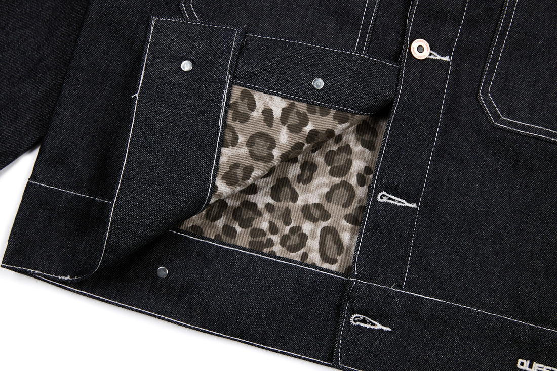 3-6-5.shop Classic Black Denim Jacket