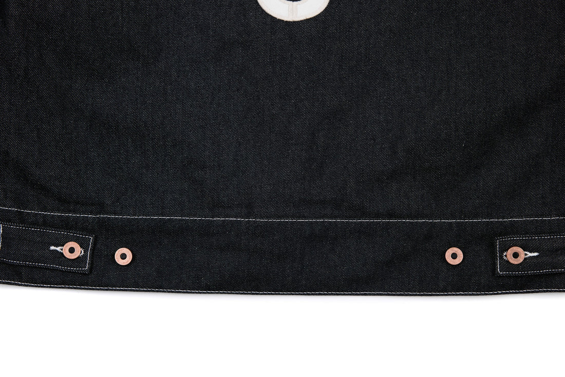 3-6-5.shop Classic Black Denim Jacket