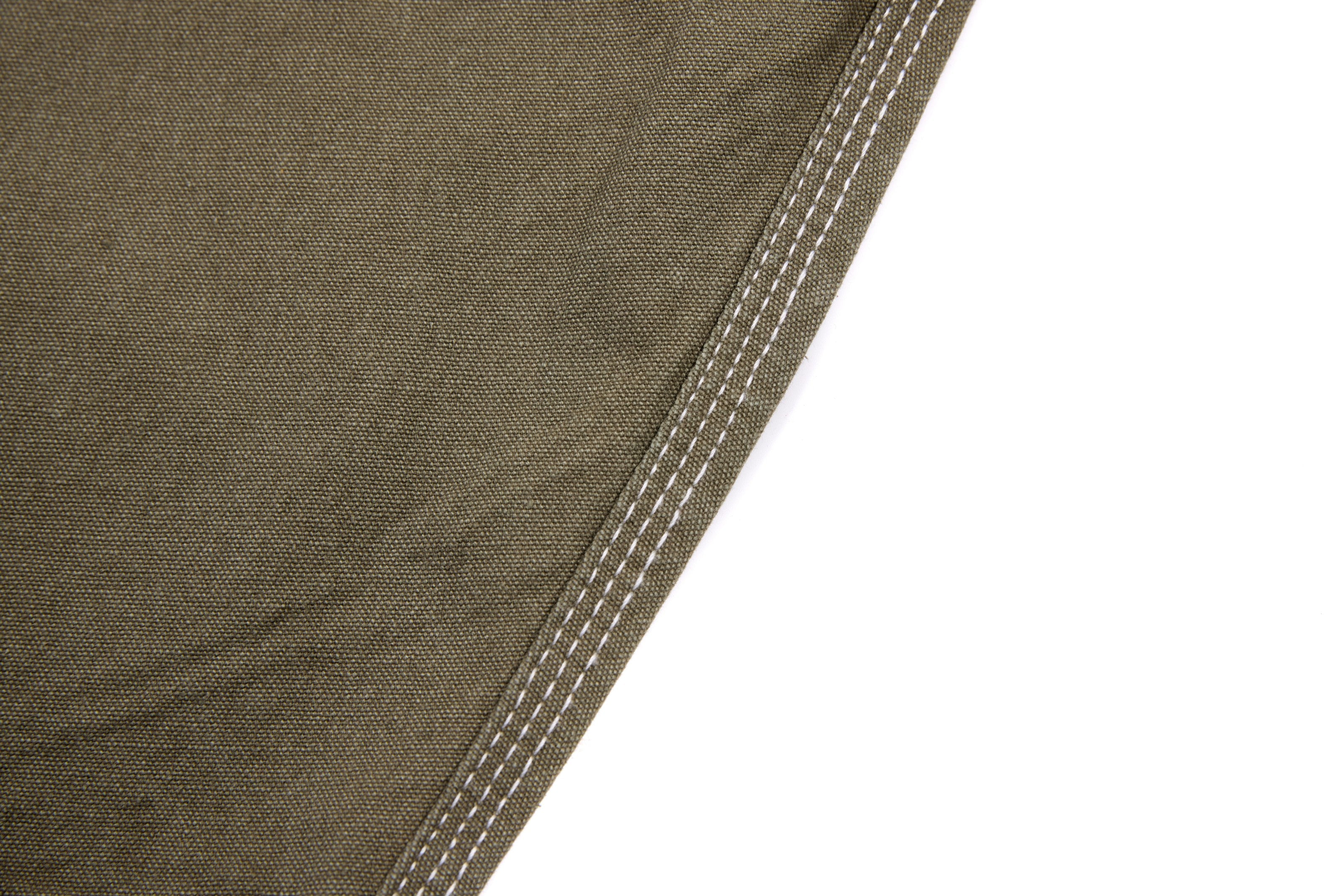 3-6-5.shop Contrast-Stitch Barrel Denim Pants