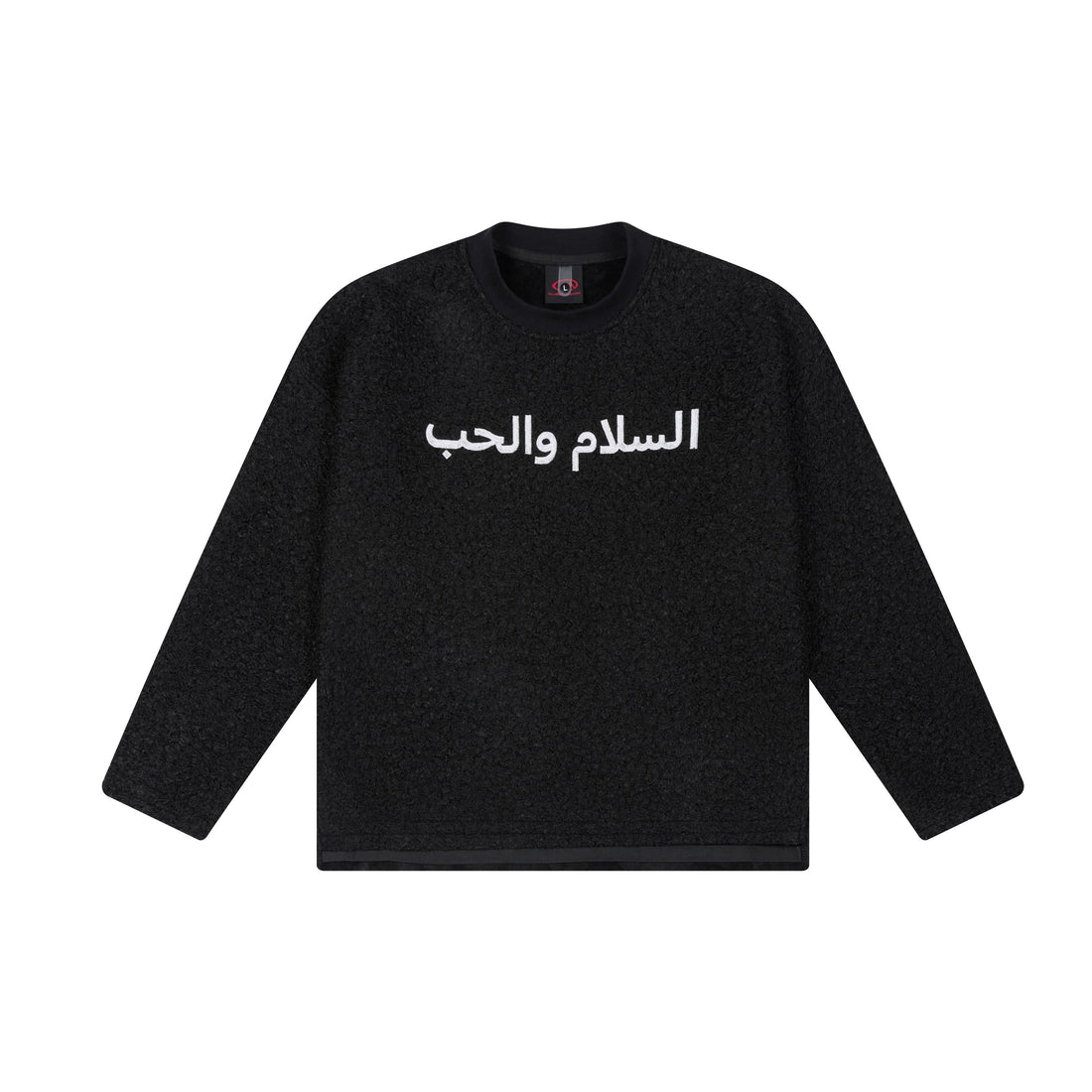 3-6-5.shop Arabic Text Fleece Sweatshirt