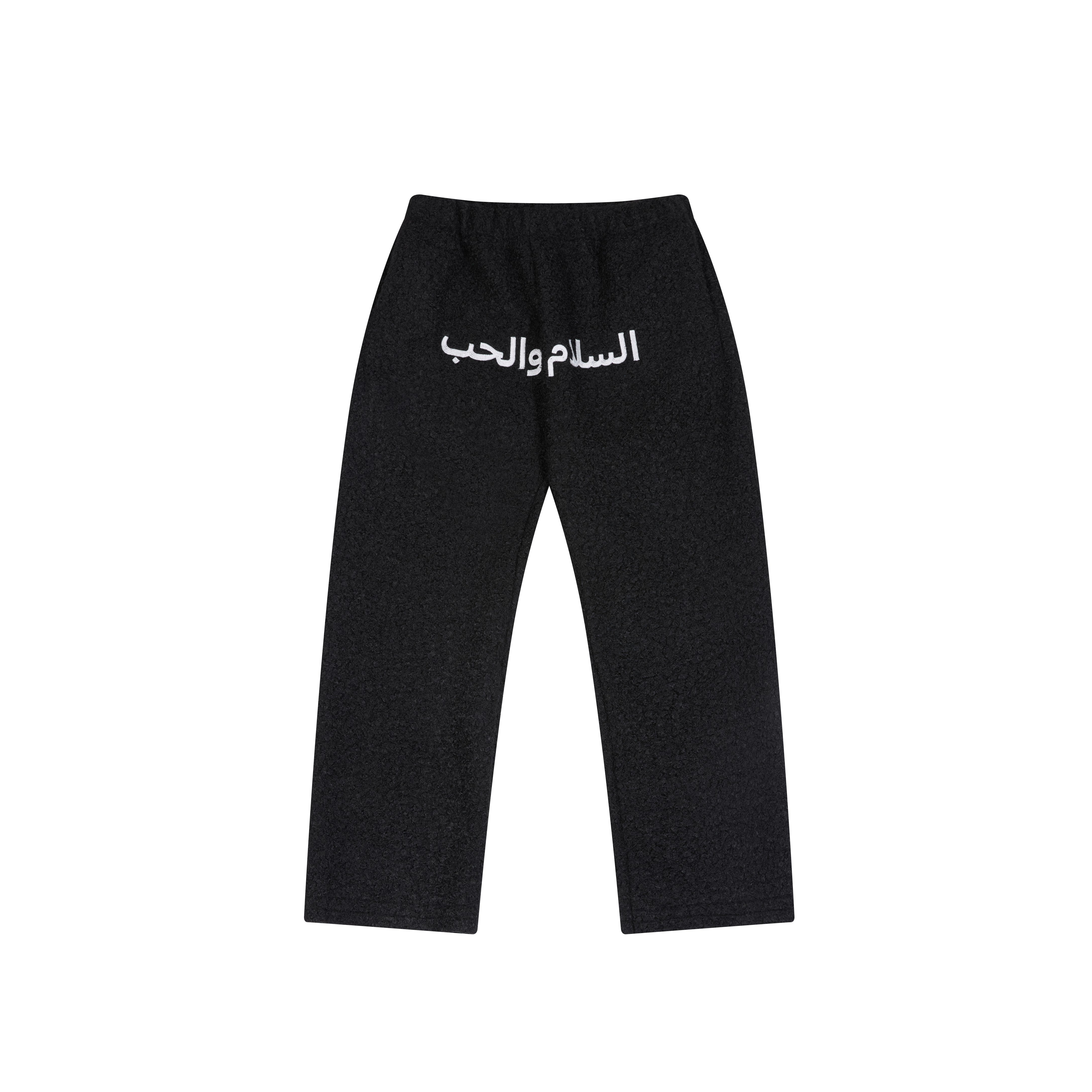 3-6-5.shop Arabic Text Fleece Sweatpants