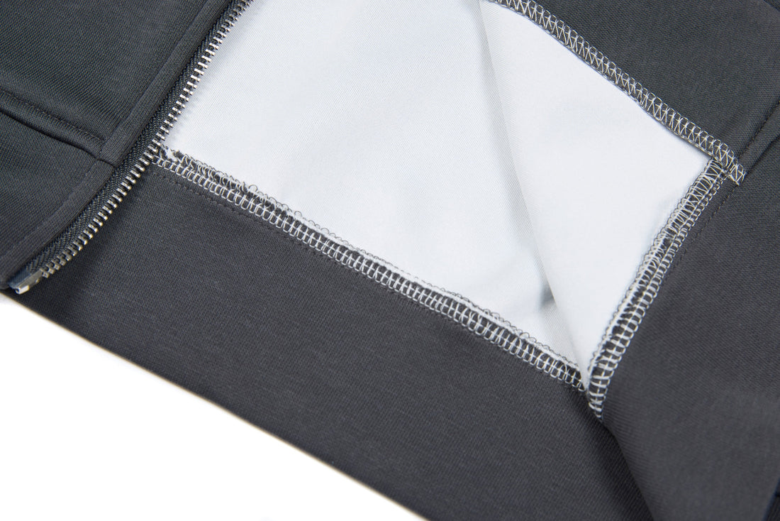 3-6-5.shop Distressed Zip-Up Hoodie