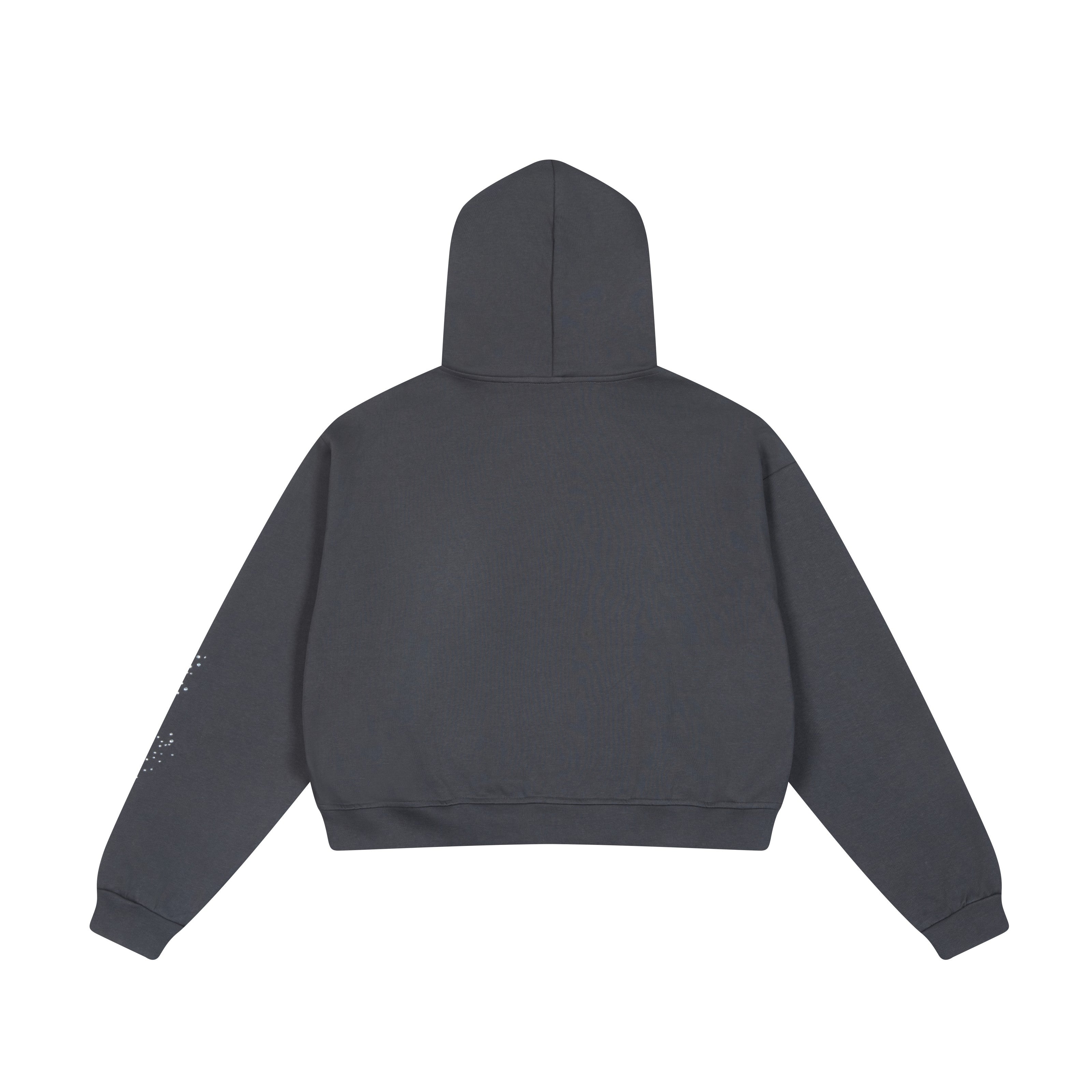 3-6-5.shop Distressed Zip-Up Hoodie