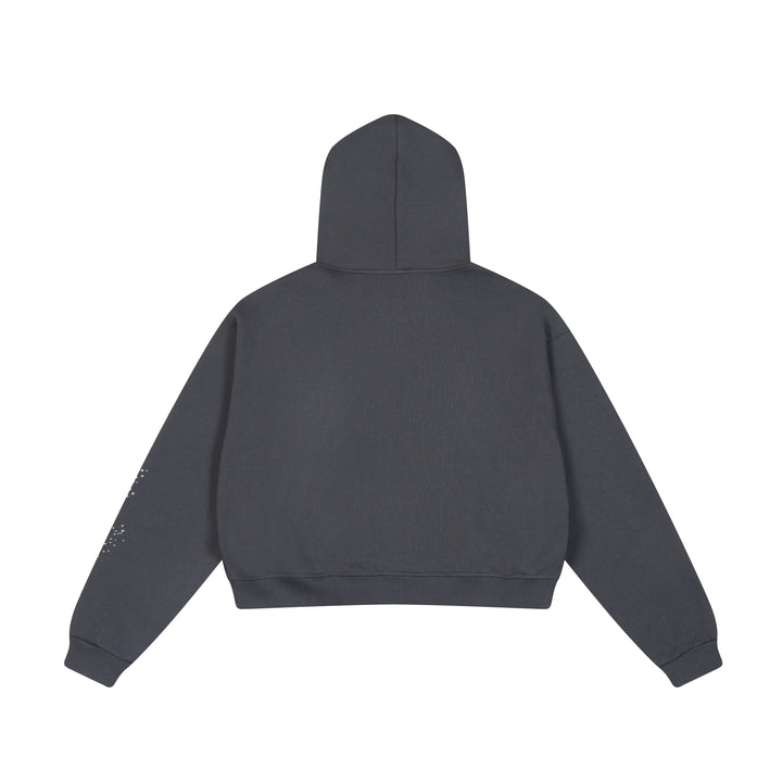 3-6-5.shop Distressed Zip-Up Hoodie