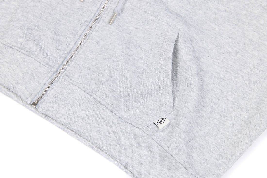 3-6-5.shop Distressed Zip-Up Hoodie