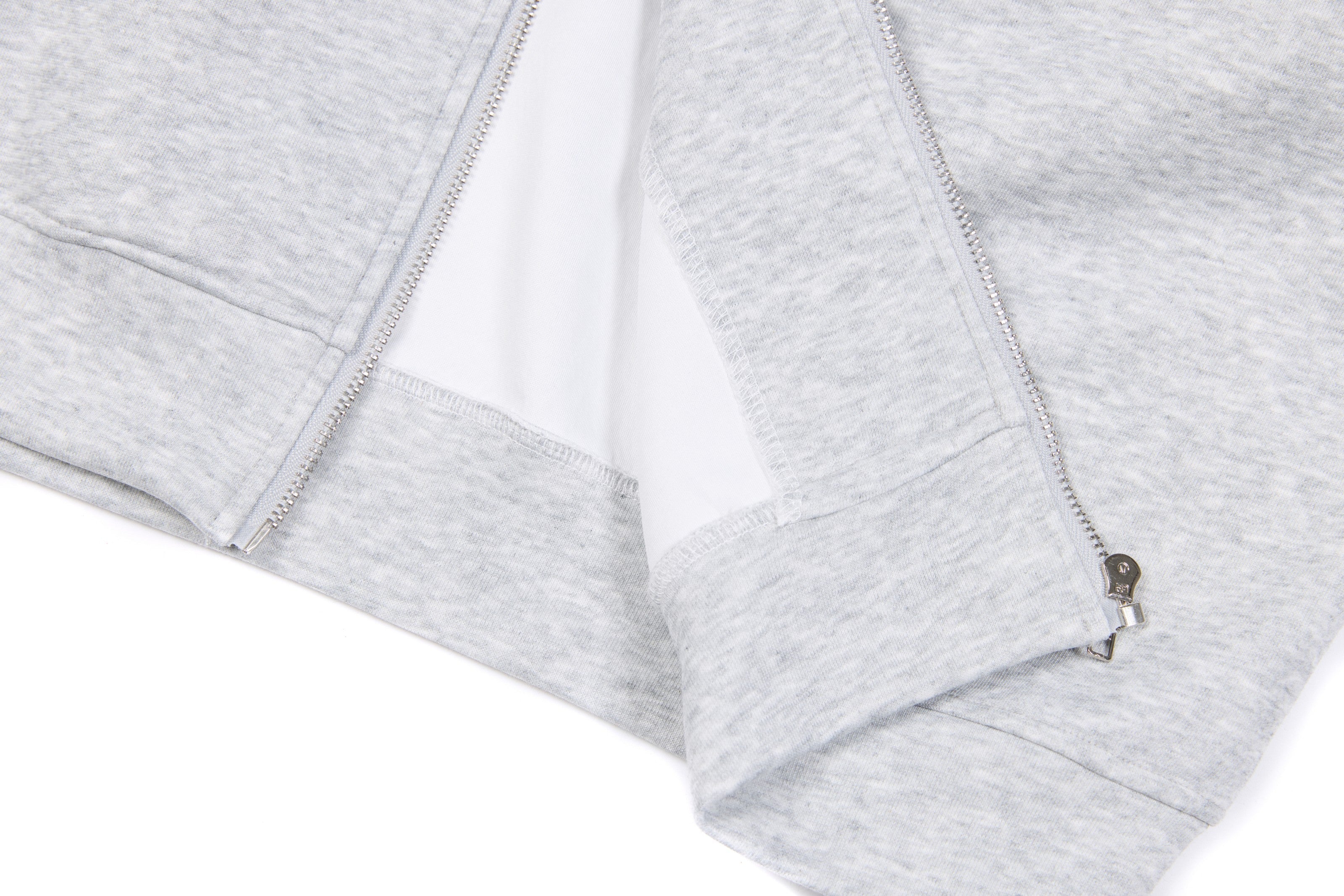 3-6-5.shop Distressed Zip-Up Hoodie