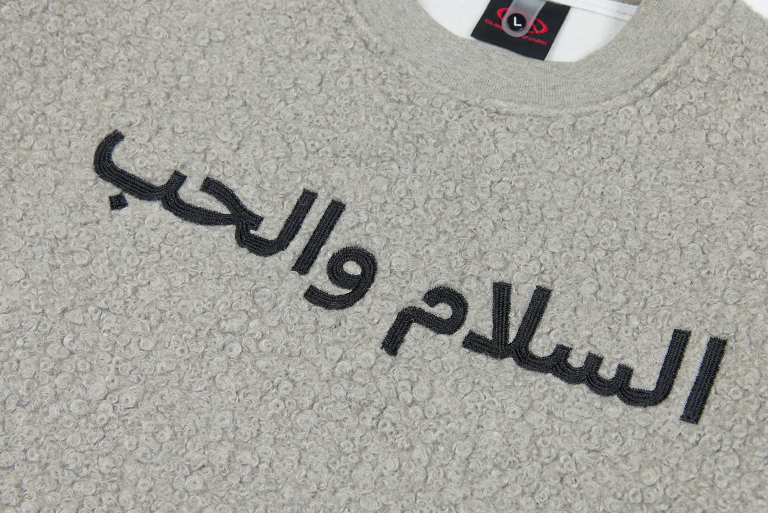 3-6-5.shop Arabic Text Fleece Sweatshirt