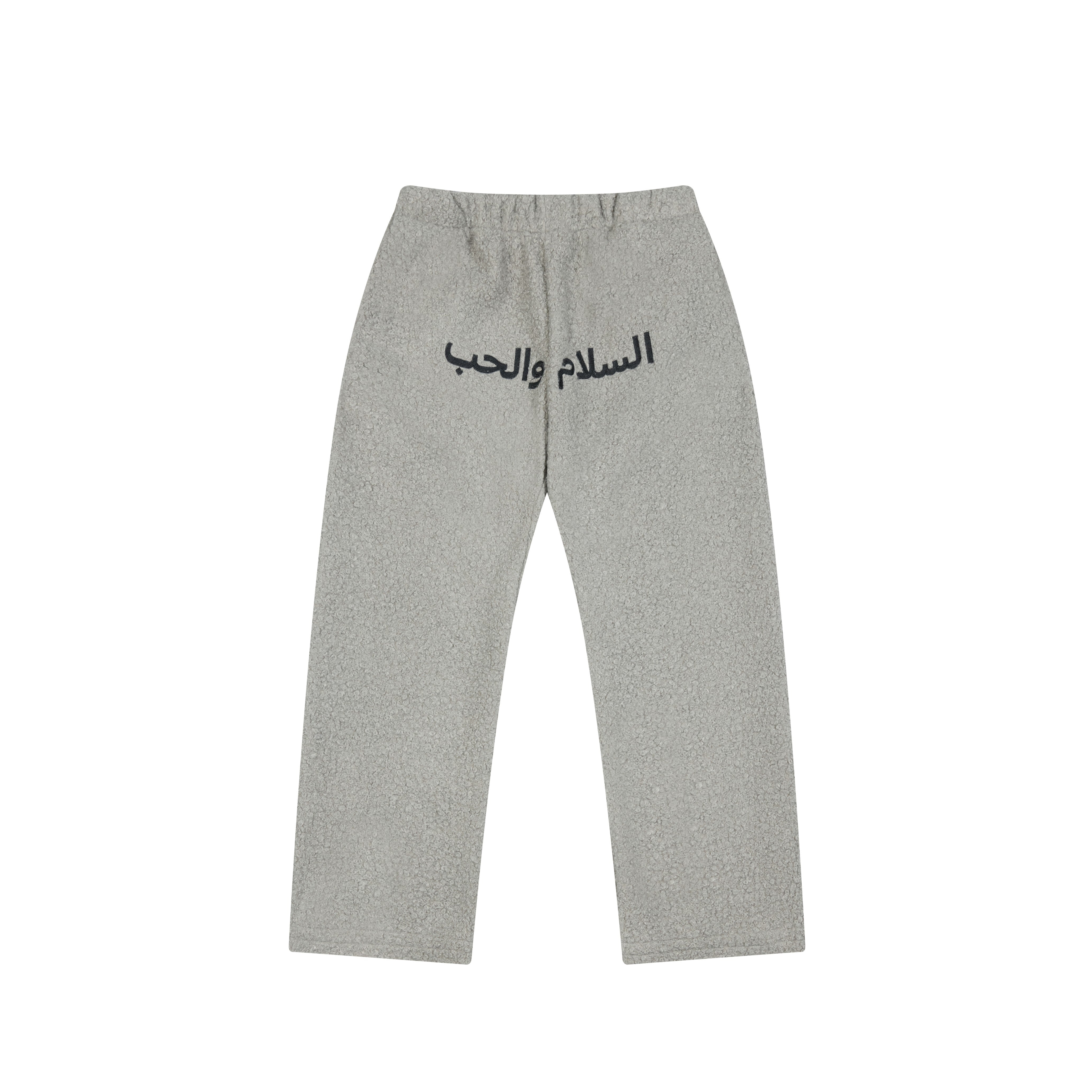 3-6-5.shop Arabic Text Fleece Sweatpants