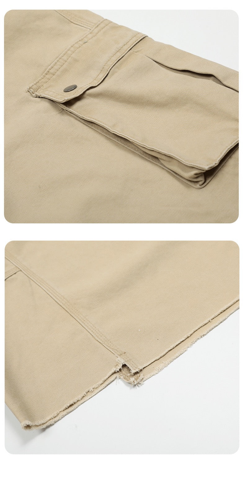 3-6-5.shop Wide-Leg Cargo Shorts