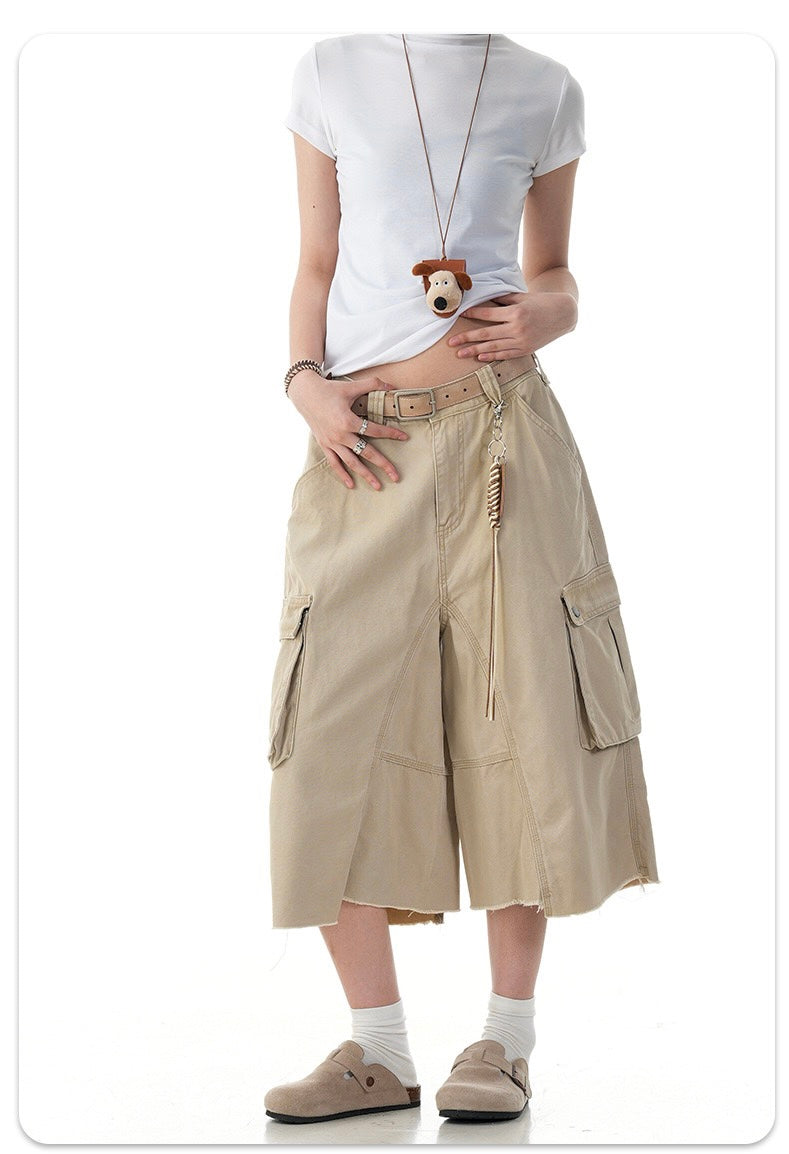 3-6-5.shop Wide-Leg Cargo Shorts