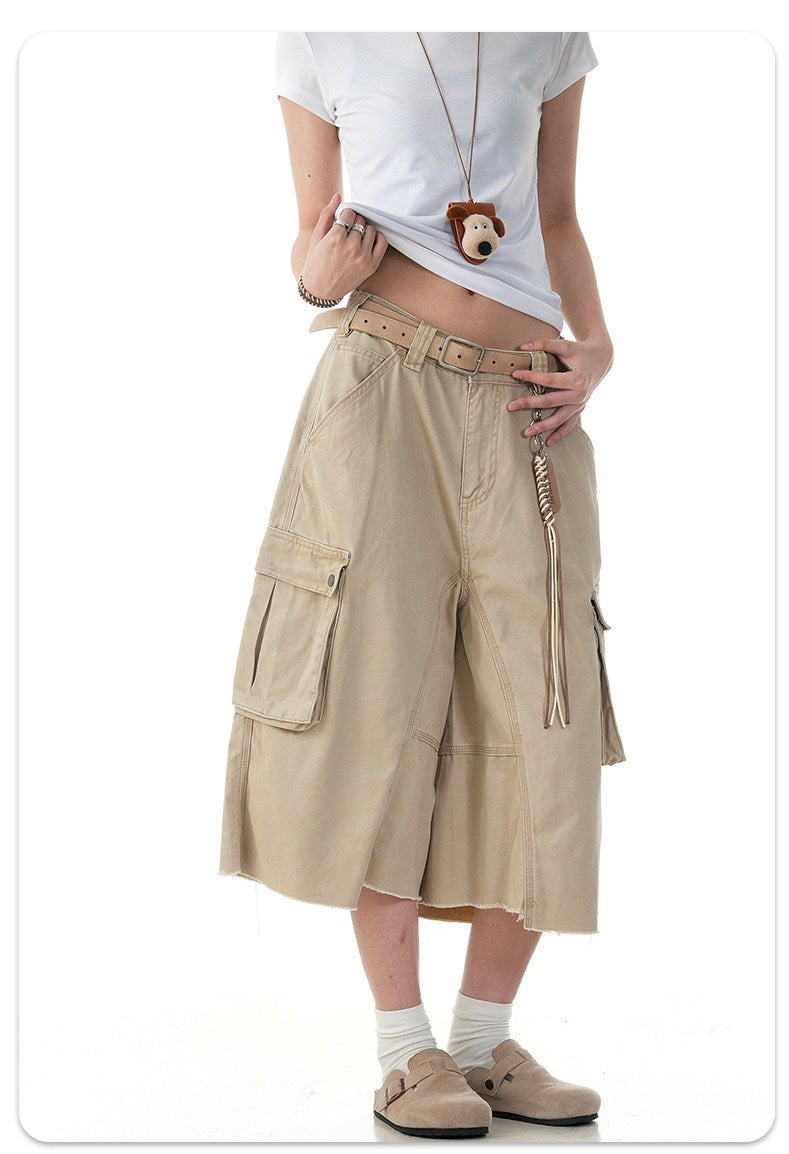 3-6-5.shop Wide-Leg Cargo Shorts