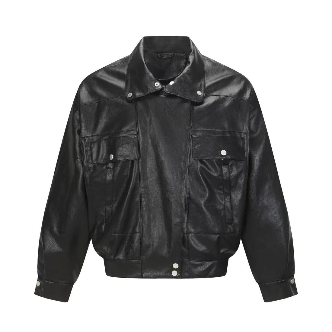 3-6-5.shop PU Structured Leather Jacket