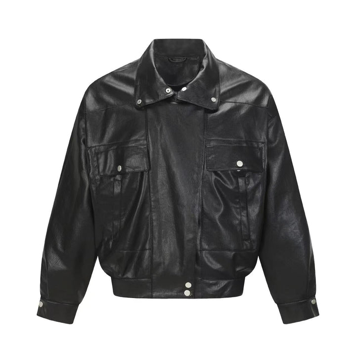 3-6-5.shop PU Structured Leather Jacket