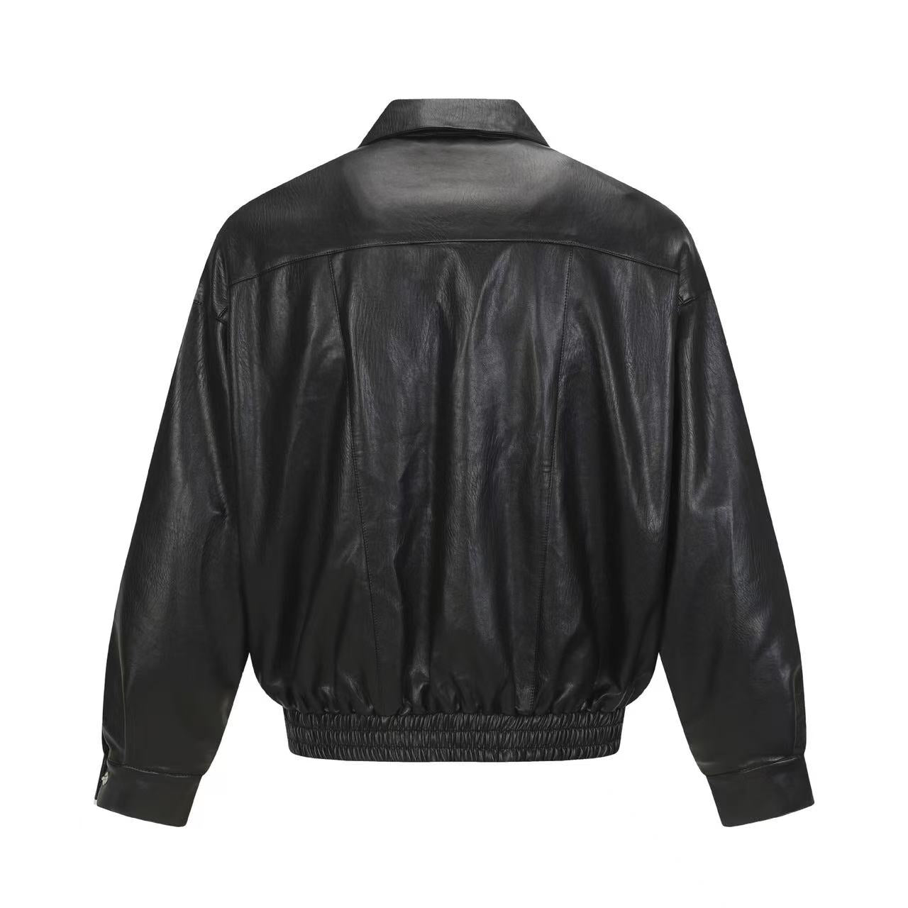 3-6-5.shop PU Structured Leather Jacket
