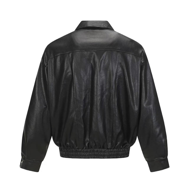 3-6-5.shop PU Structured Leather Jacket