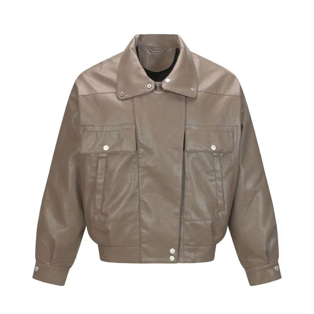 3-6-5.shop PU Structured Leather Jacket