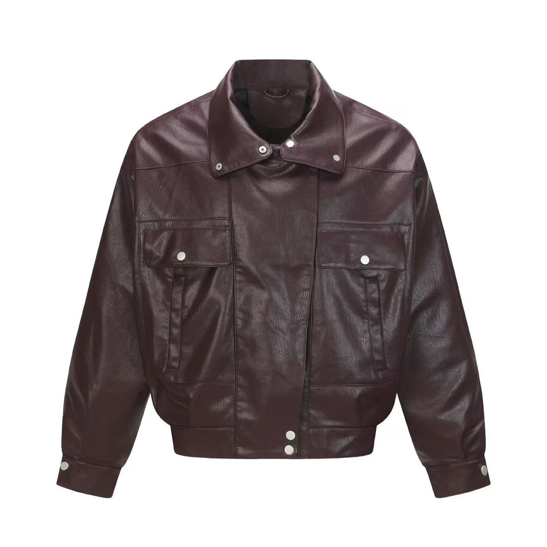 3-6-5.shop PU Structured Leather Jacket