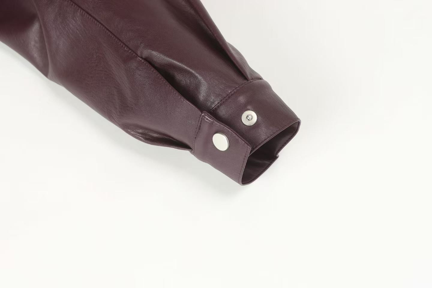 3-6-5.shop PU Structured Leather Jacket